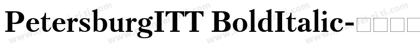 PetersburgITT BoldItalic字体转换